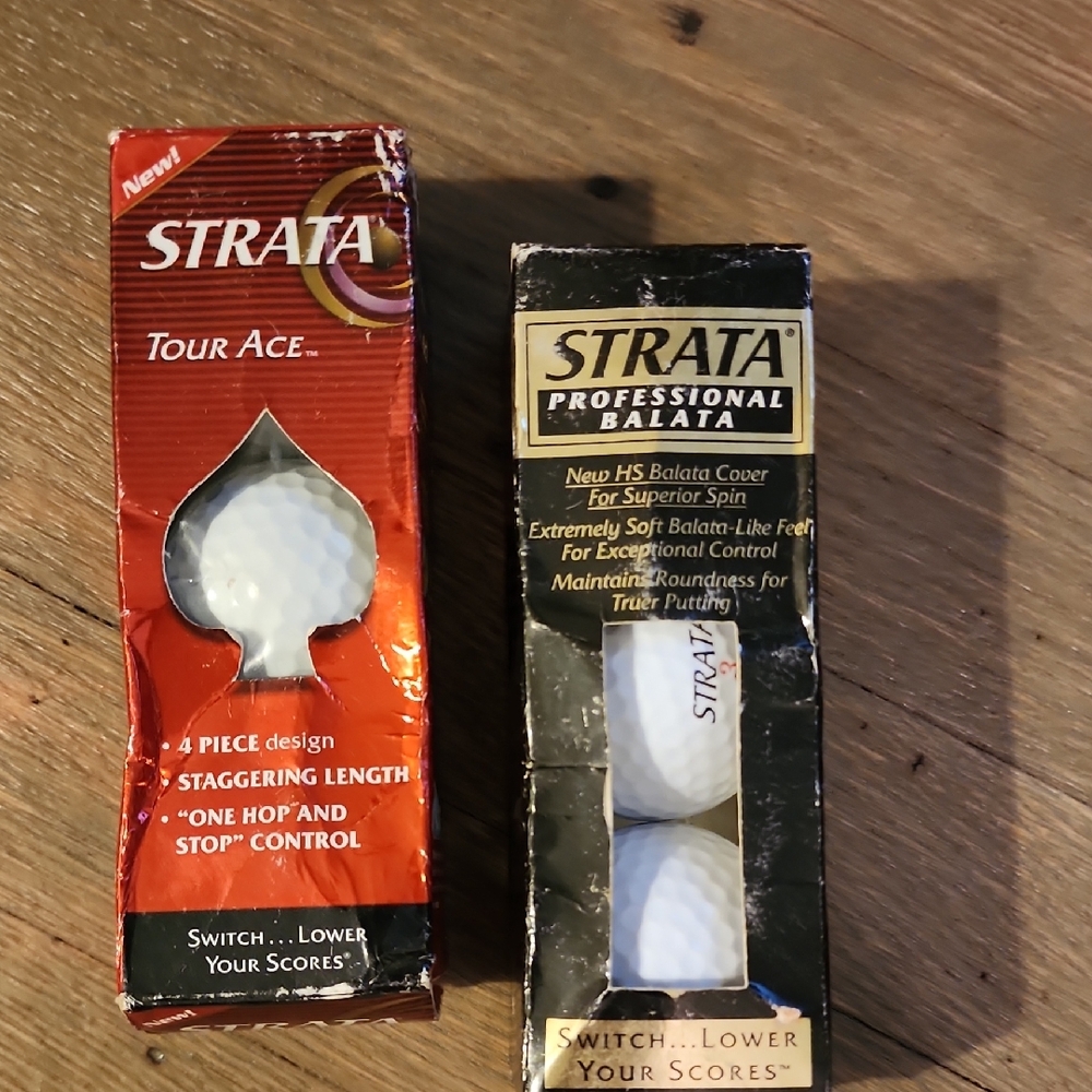 Strata Spalding Golf Balls Two Sets - Tour Ace & Professional Balata NEW